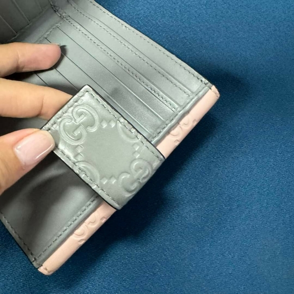 100% Authentic Gucci Guccissima Leather Compact Bow Wallet - Picture 12 of 14